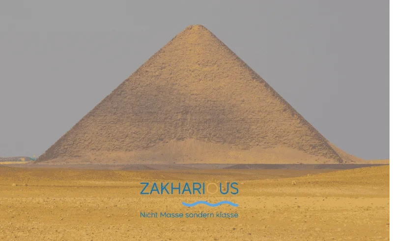 The Red Pyramid of Dahshur, the world's first true pyramid, with accessible burial chamber