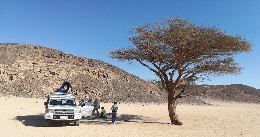Jeep safari excursion at sunset in the desert of Hurghada