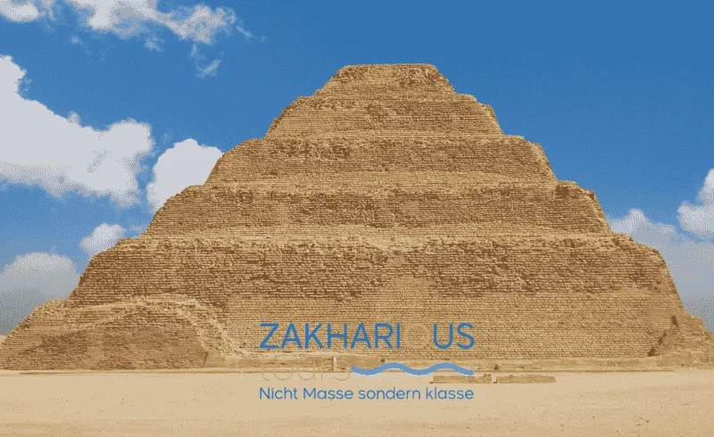 The Step Pyramid of Djoser at Saqqara, the oldest stone pyramid in the world